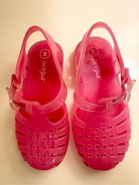 Cat & Jack Hot Pink Kids Jelly Sandals with Buckle